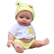 Exclusive Collection, 11.8” Soft and Cuddly Baby Doll Machine Washable, upper and lower limbs can be active joints, Birthday Gift For Ages 1+